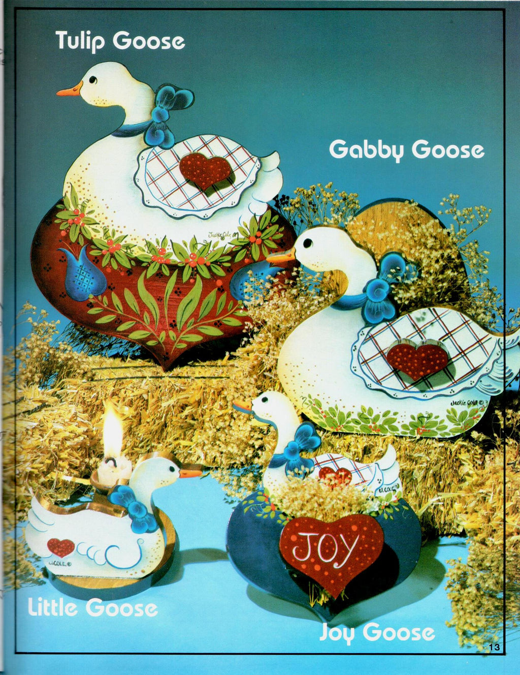 CLEARANCE: Goose Feathers Folk Art Painting - Jackie Cole