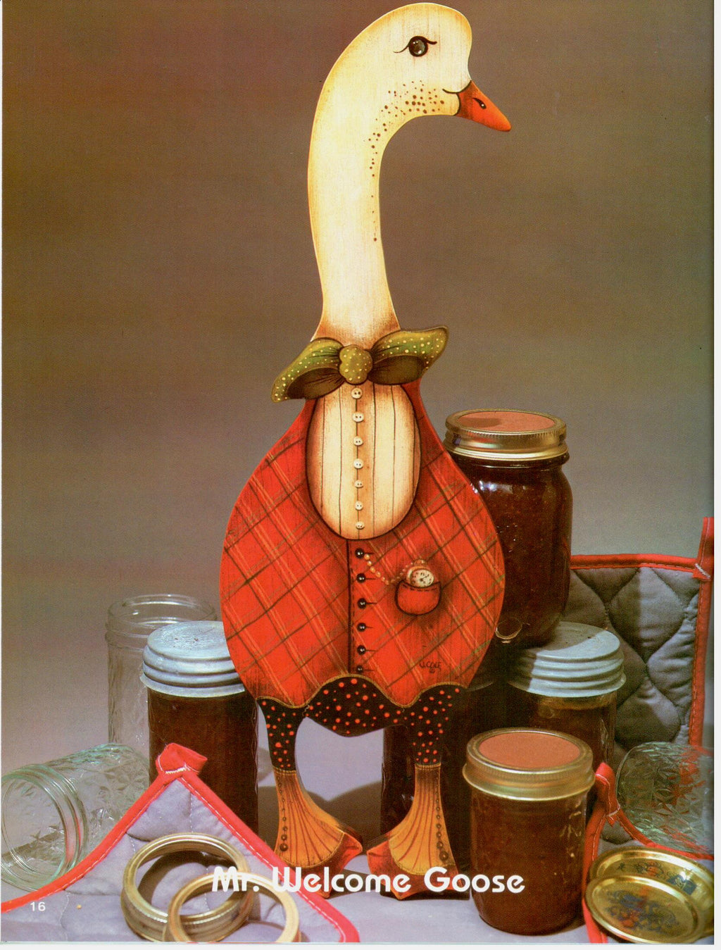 CLEARANCE: Goose Feathers Folk Art Painting - Jackie Cole