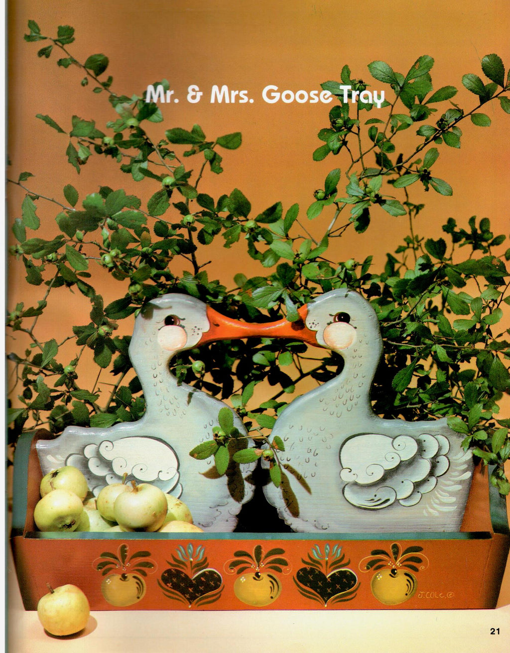 CLEARANCE: Goose Feathers Folk Art Painting - Jackie Cole