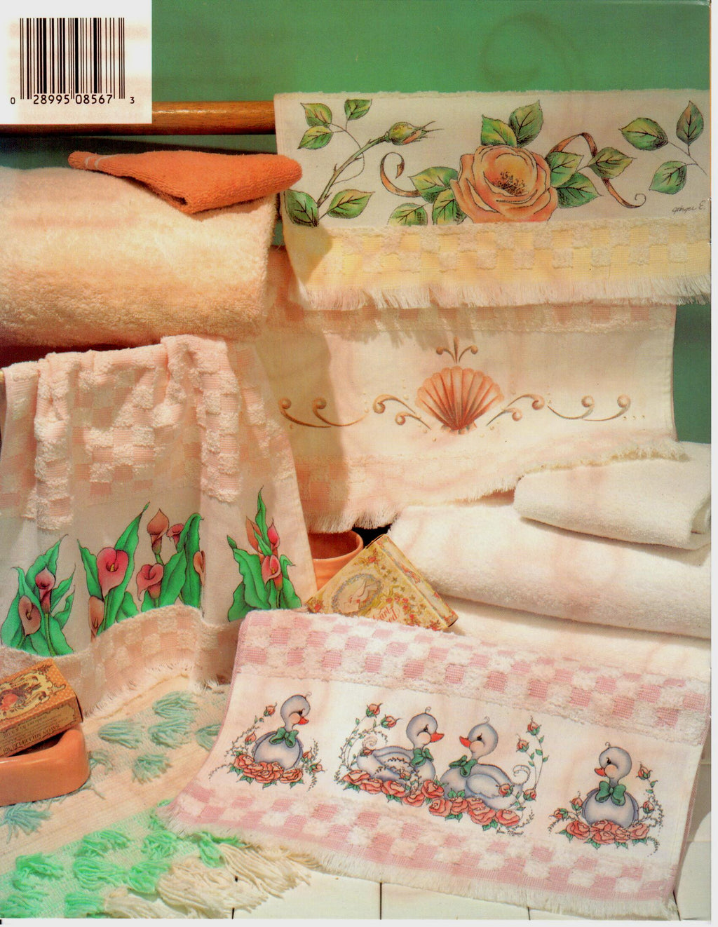 Bath Guest Towels - Iron On Patterns - OOP