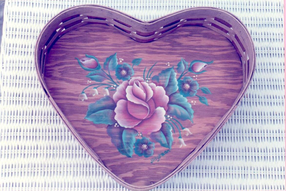 Antiquity Rose Heart Tray - Jillybean Fitzhenry