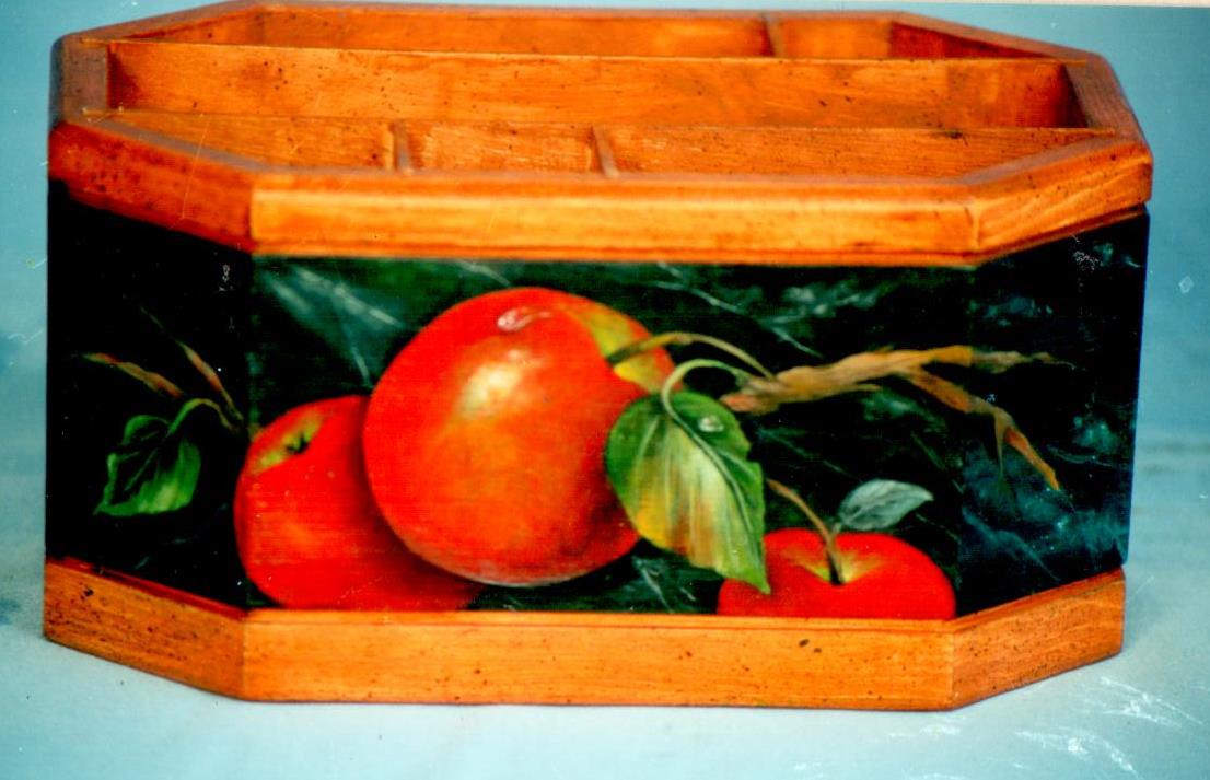 TV Remote Holder with Apples on Faux Marble - Marilyn Jarvis