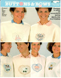 CLEARANCE: Buttons & Bows- Iron-On Transfers - Winni Miller and Barbara Finwall