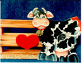 Canvas Cow Coaster - Debbie Mitchell