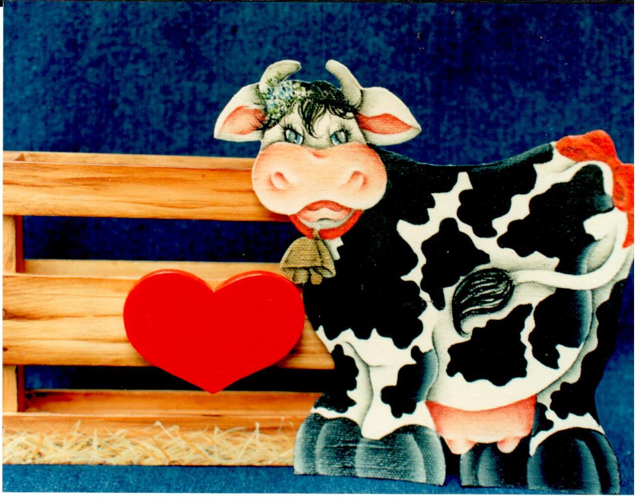 Canvas Cow Coaster - Debbie Mitchell