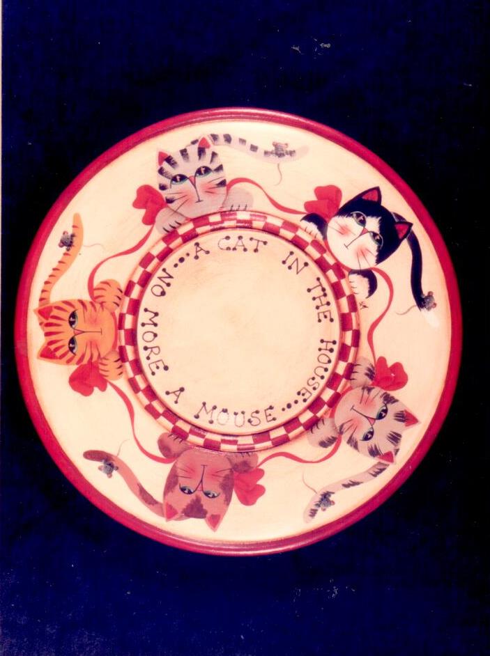 A Cat in the House Plate - Jeri Francis Brindley and Kim Meyer