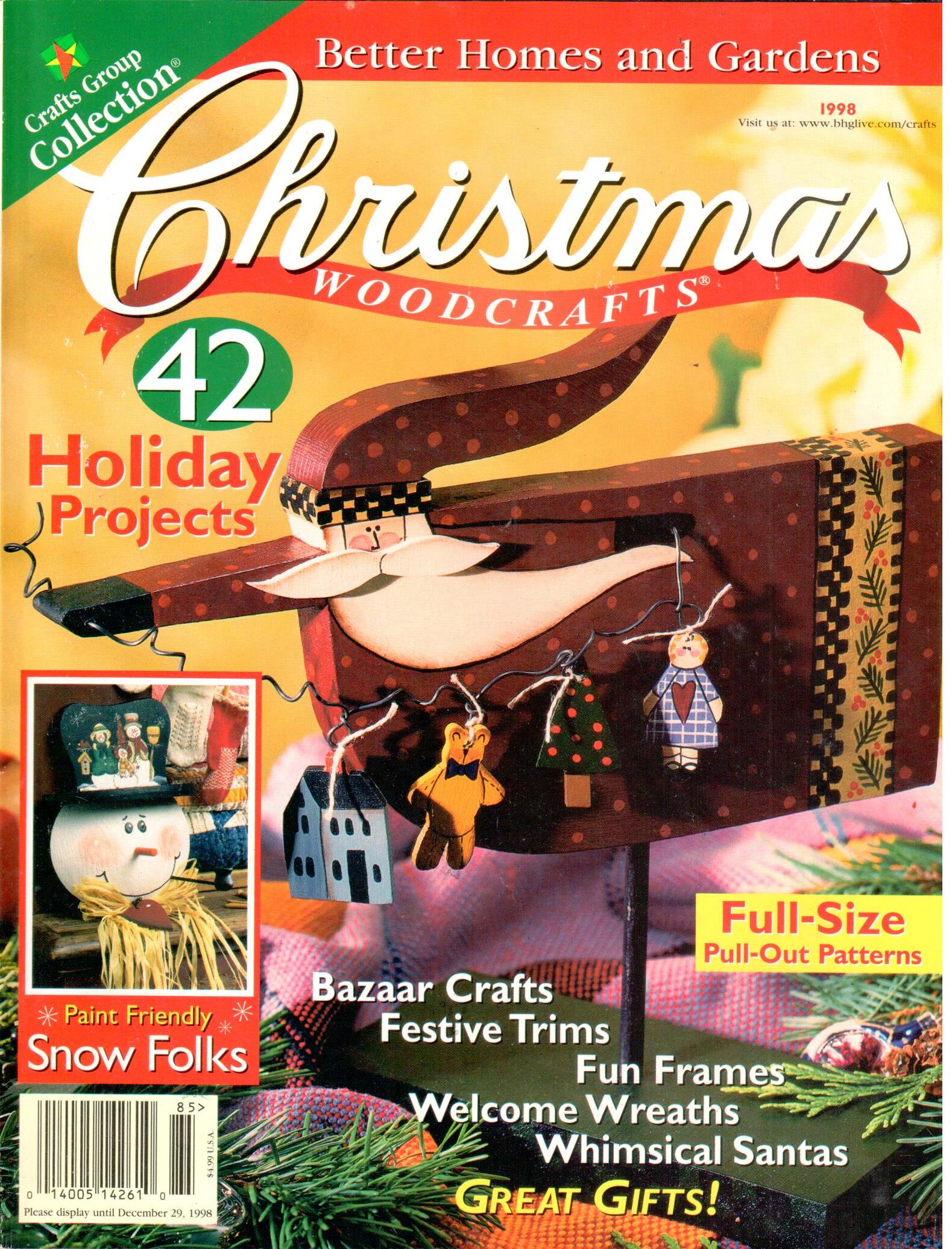 Better Homes and Gardens Christmas Woodcrafts - 1998