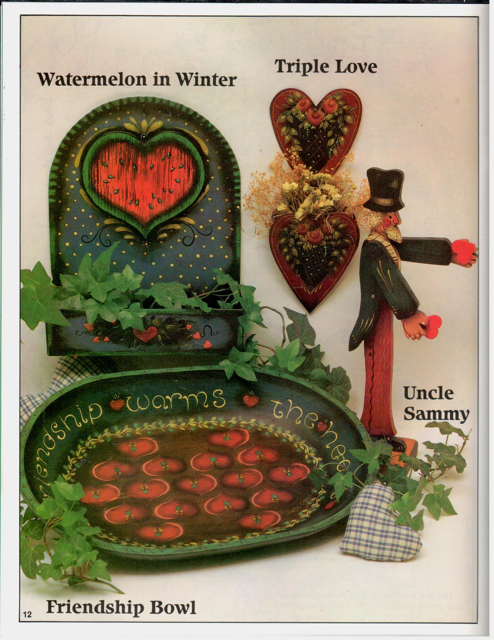 Country Love Primitive Folk Art - Jackie Cole - OOP
