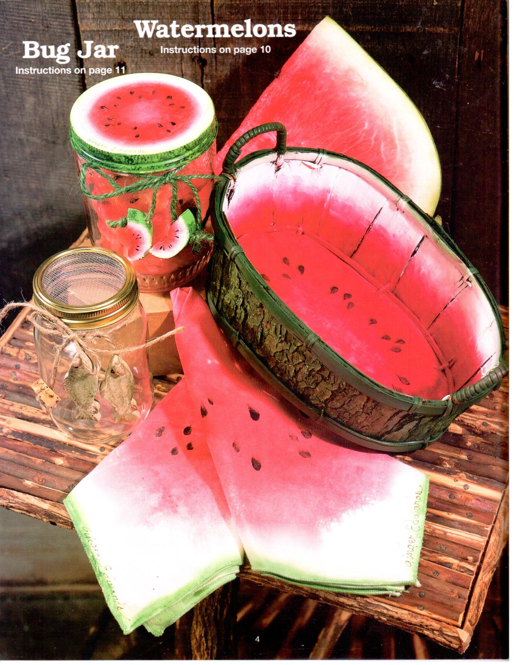 CLEARANCE: Country Painted Jar Lids - Ginger Edwards