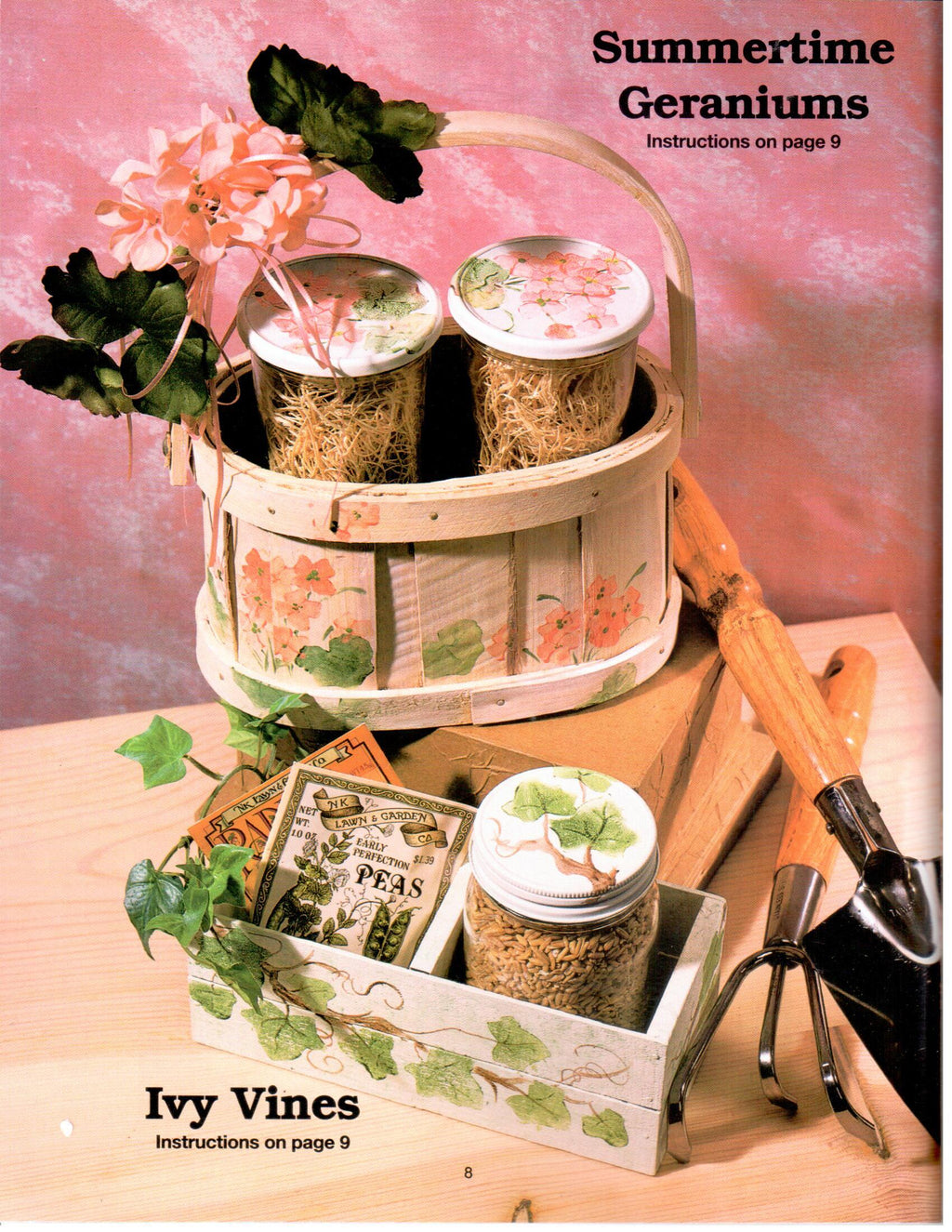 CLEARANCE: Country Painted Jar Lids - Ginger Edwards