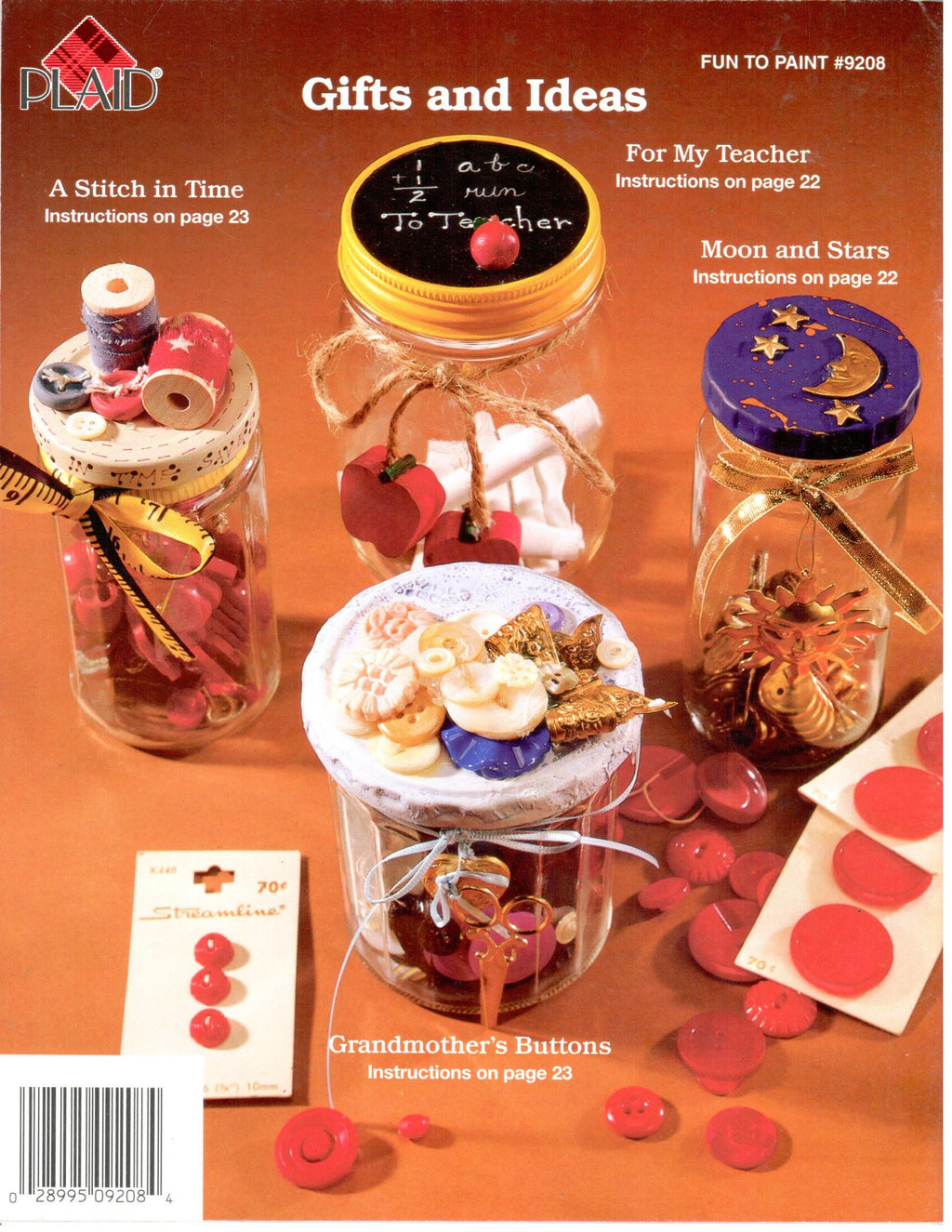 CLEARANCE: Country Painted Jar Lids - Ginger Edwards