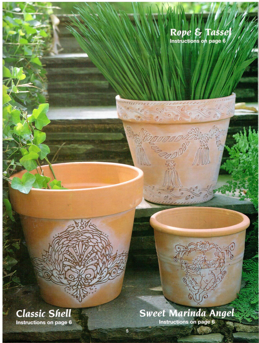 Decorated Clay Pots - Cyndi Pfeiffer - OOP