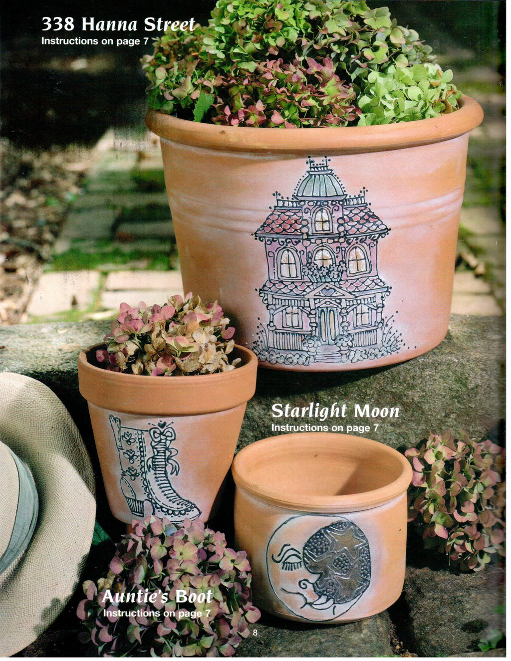 Decorated Clay Pots - Cyndi Pfeiffer - OOP