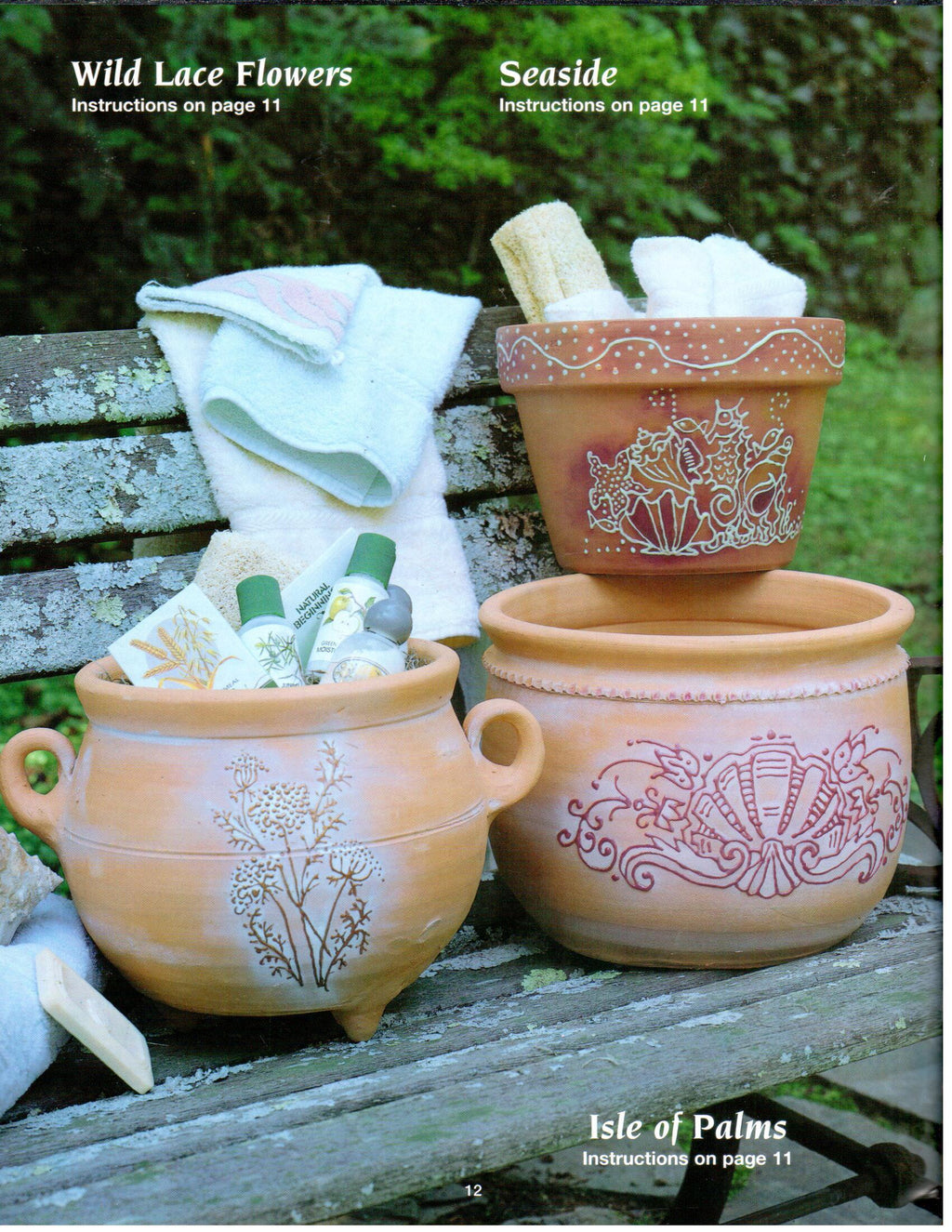 Decorated Clay Pots - Cyndi Pfeiffer - OOP
