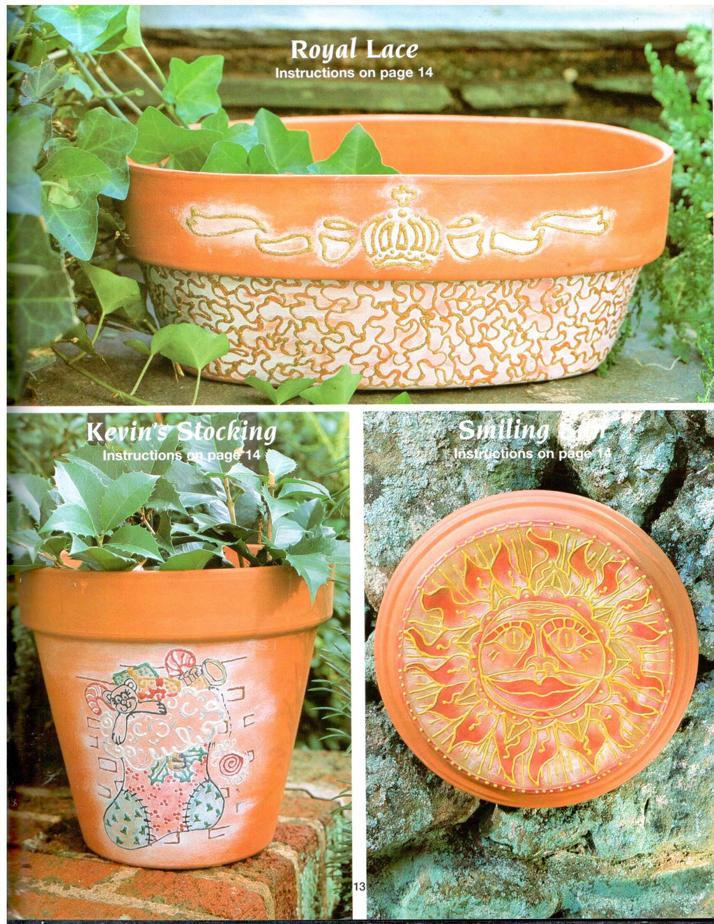 Decorated Clay Pots - Cyndi Pfeiffer - OOP