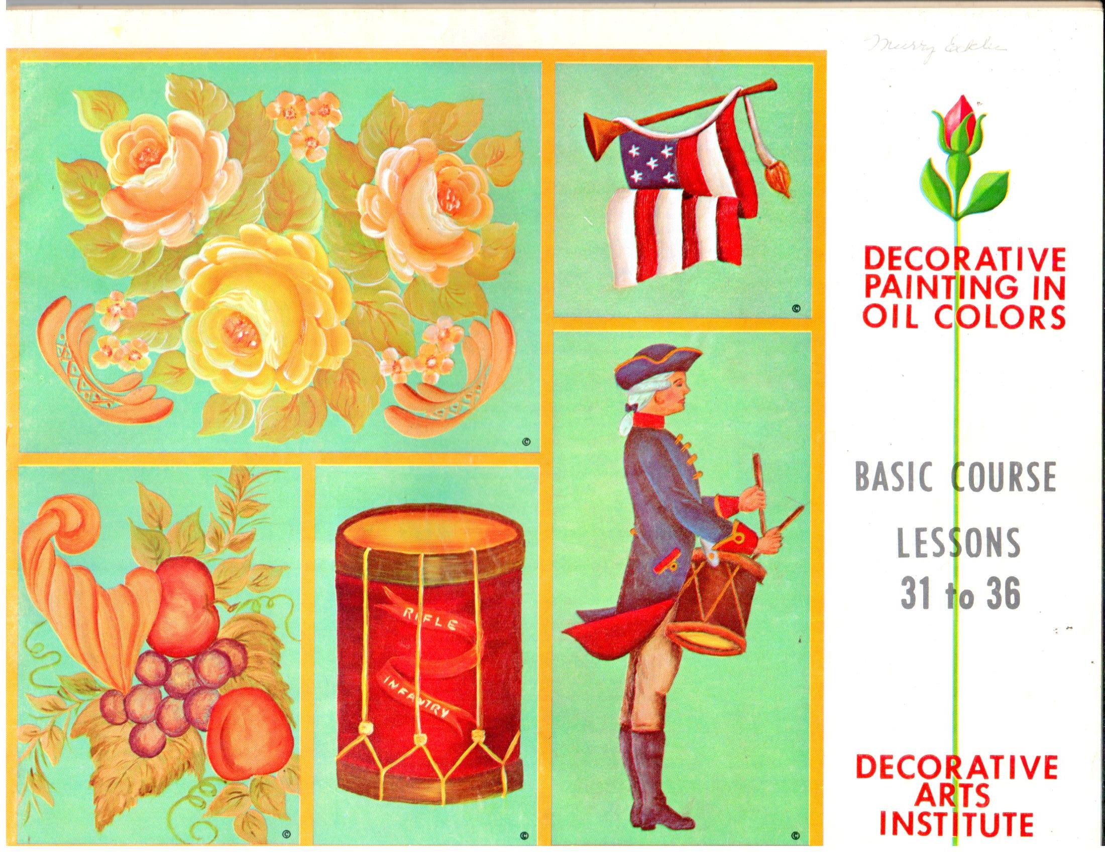 CLEARANCE: Decorative Painting in Oil Colors Lessons 31 to 36 - Decorative Arts Institute
