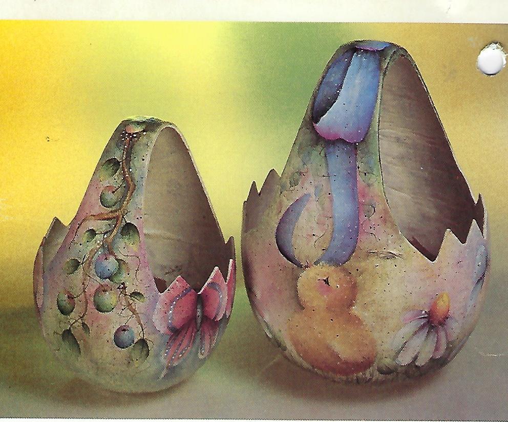 Paper Mache Easter Egg Baskets & Boxes - Juanita Denton