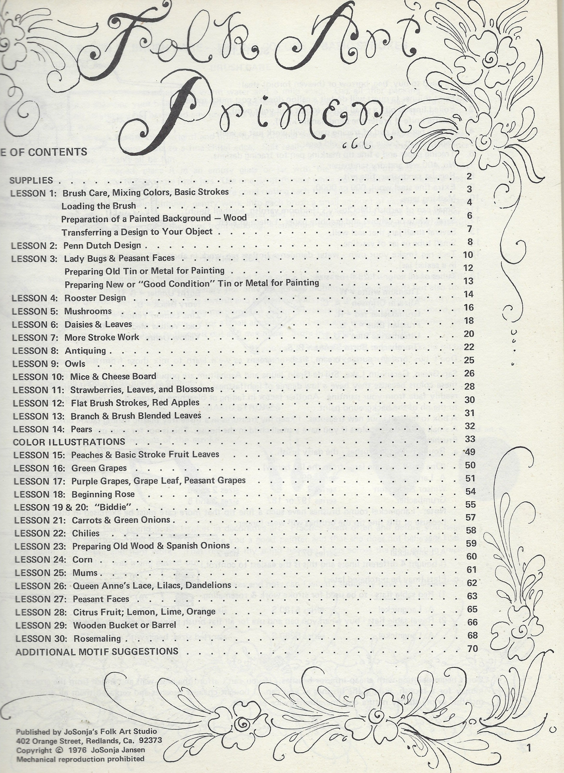 Folk Art Primer Vol. 1 - Edna Snyder and Jo Sonja Jansen