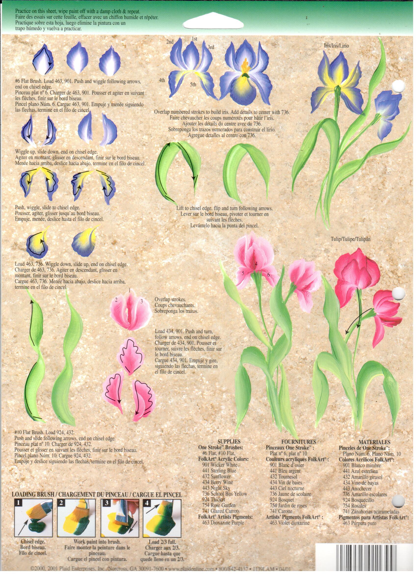 CLEARANCE:  Plaid One Stroke Reusable Teaching Guide 1139 Garden Variety - Donna Dewberry