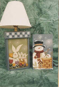 Winter Spring Tall Box Lamp with Insert - Laurie Speltz