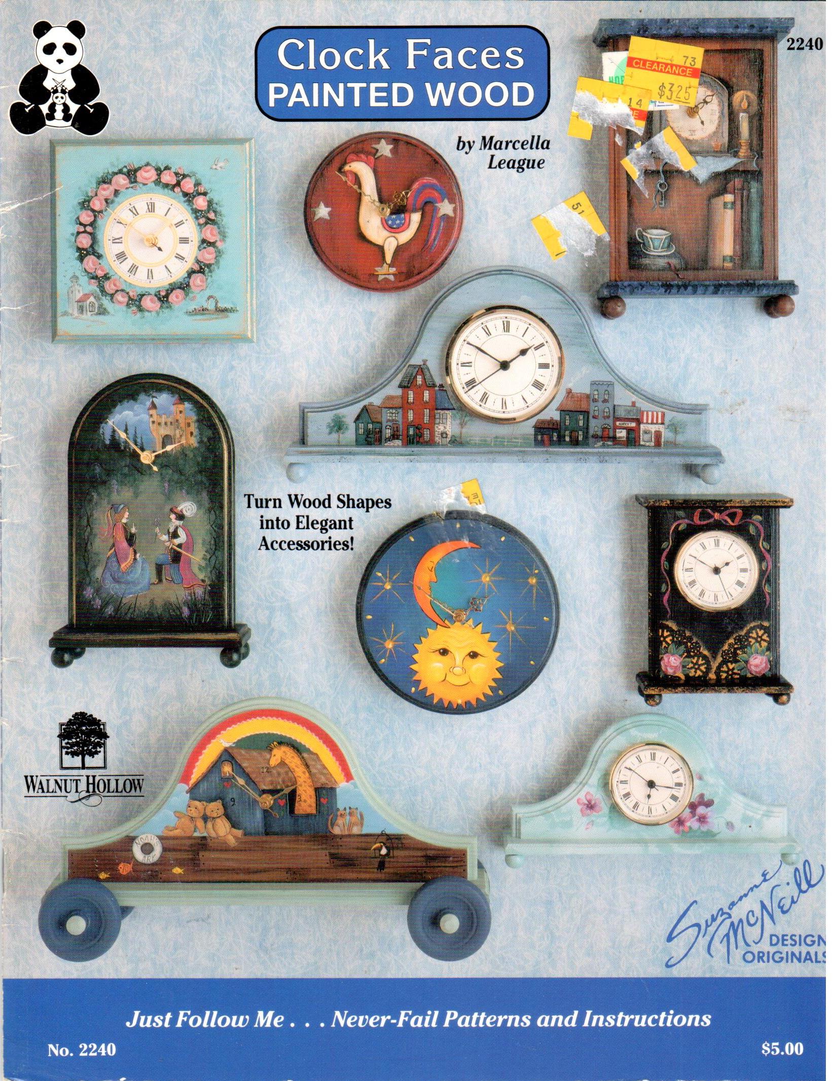 CLEARANCE: Clock Faces Painted Wood - Marcella League