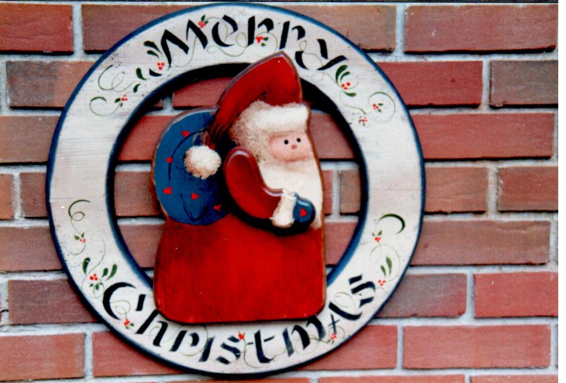Merry Christmas Santa Circle - Julie White
