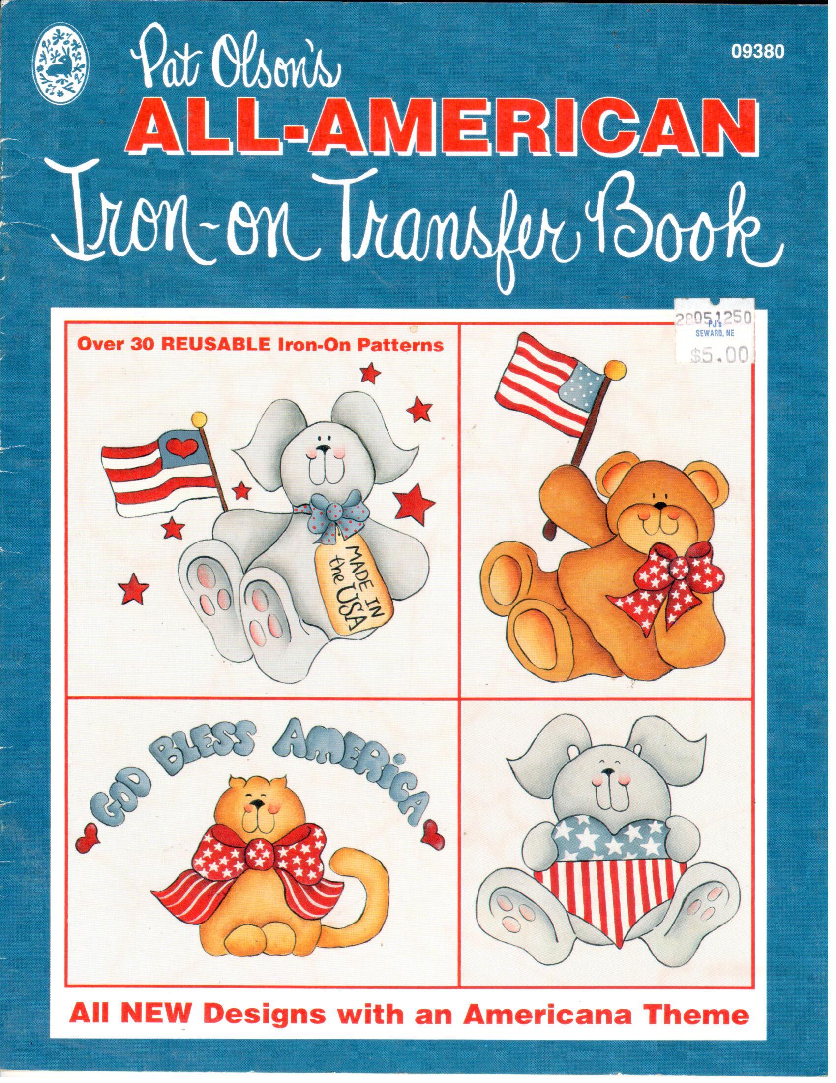 CLEARANCE: Pat Olson's All-American Iron-On Transfer Book - Pat Olson