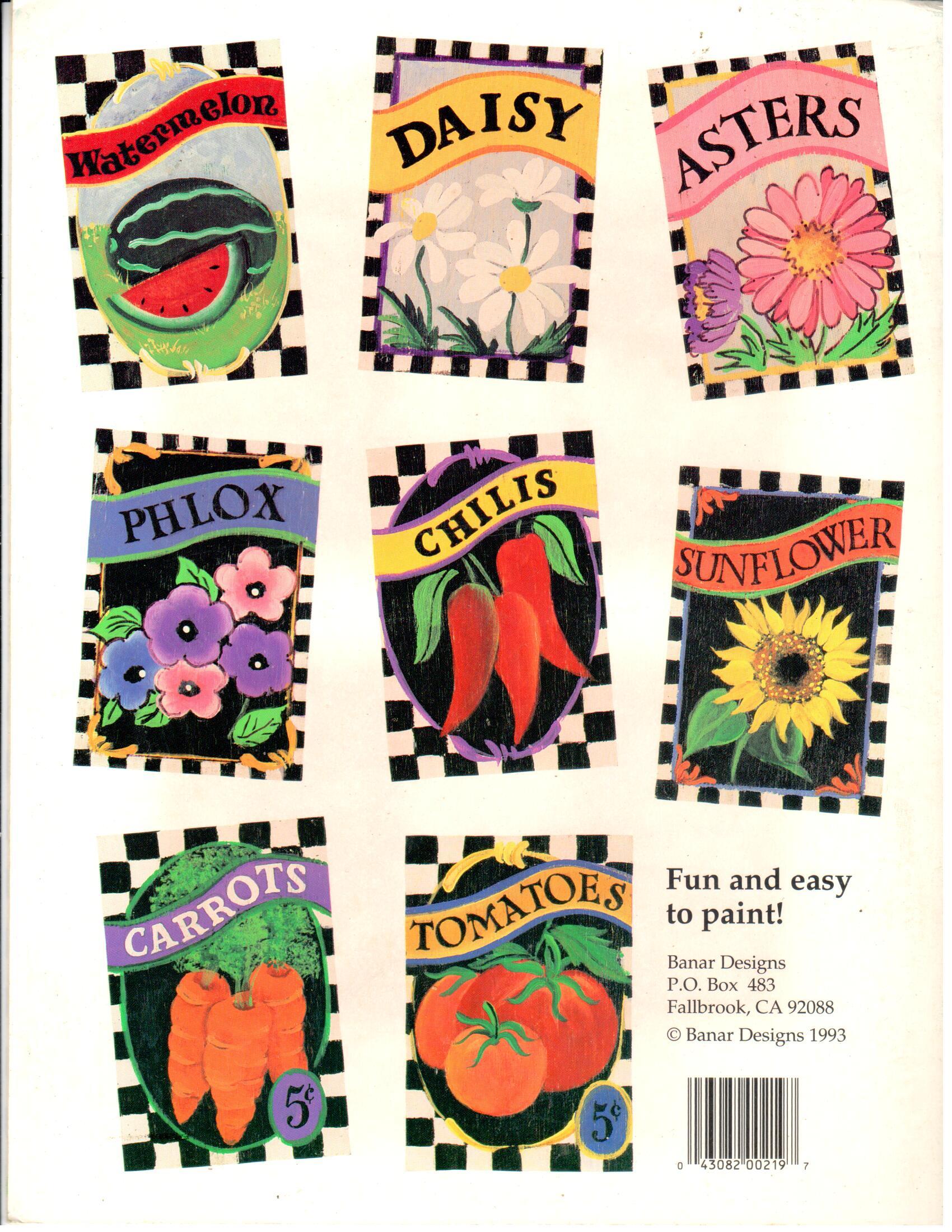CLEARANCE: Paint A Garden Iron-On Transfers - Winni Miller & Barbara Finwall