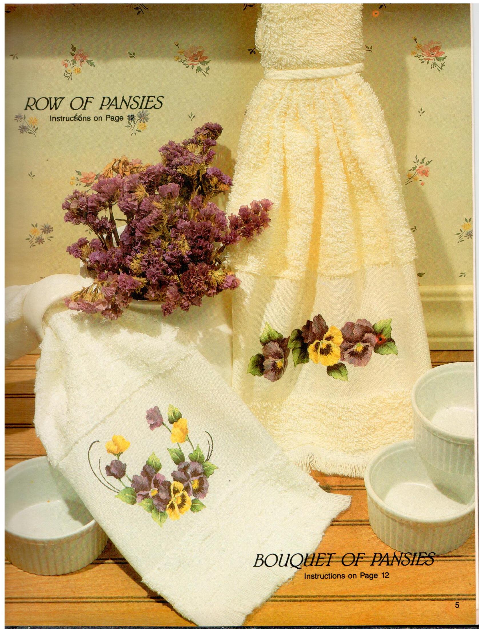 Painted & Pretty Hand Towels - Brenda Jansen - OOP