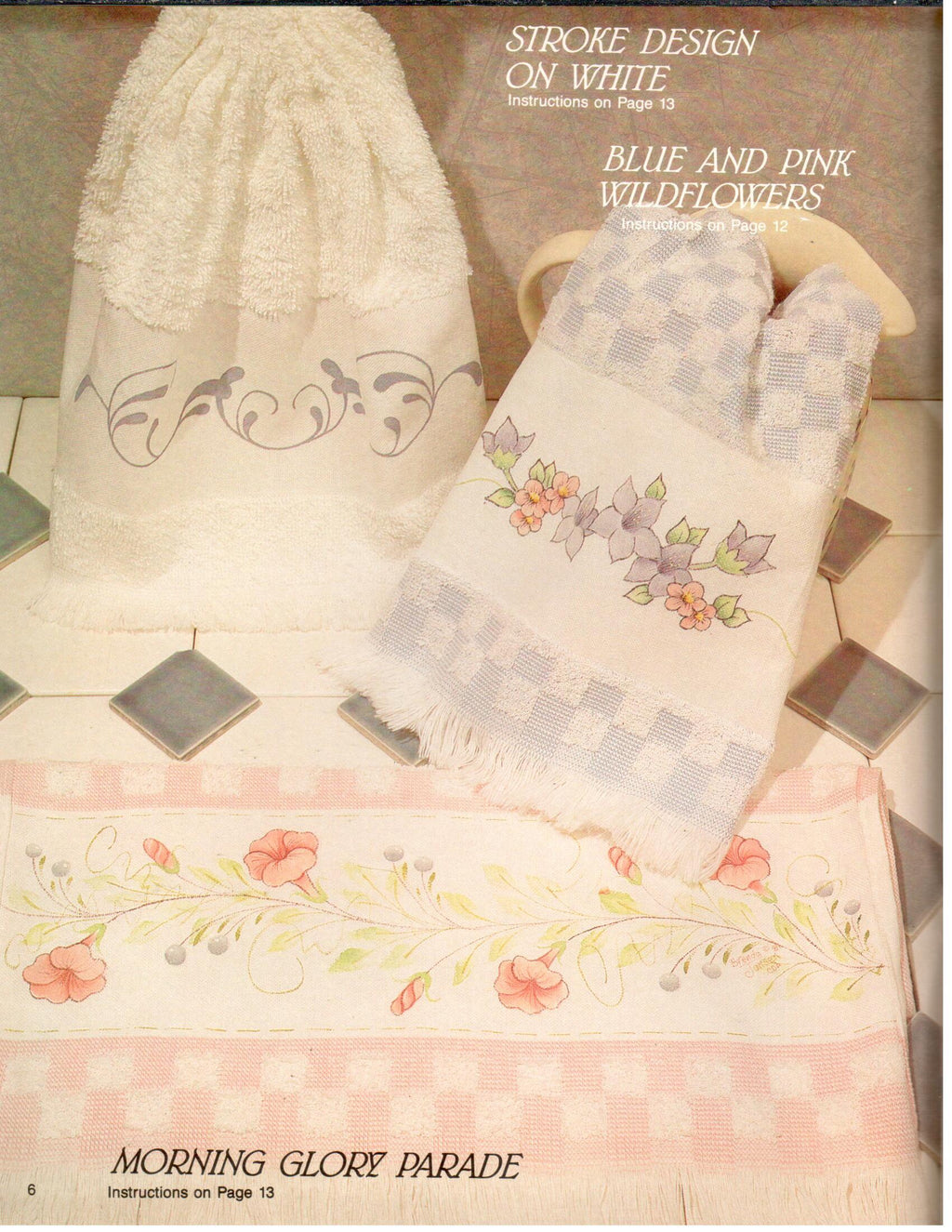 Painted & Pretty Hand Towels - Brenda Jansen - OOP
