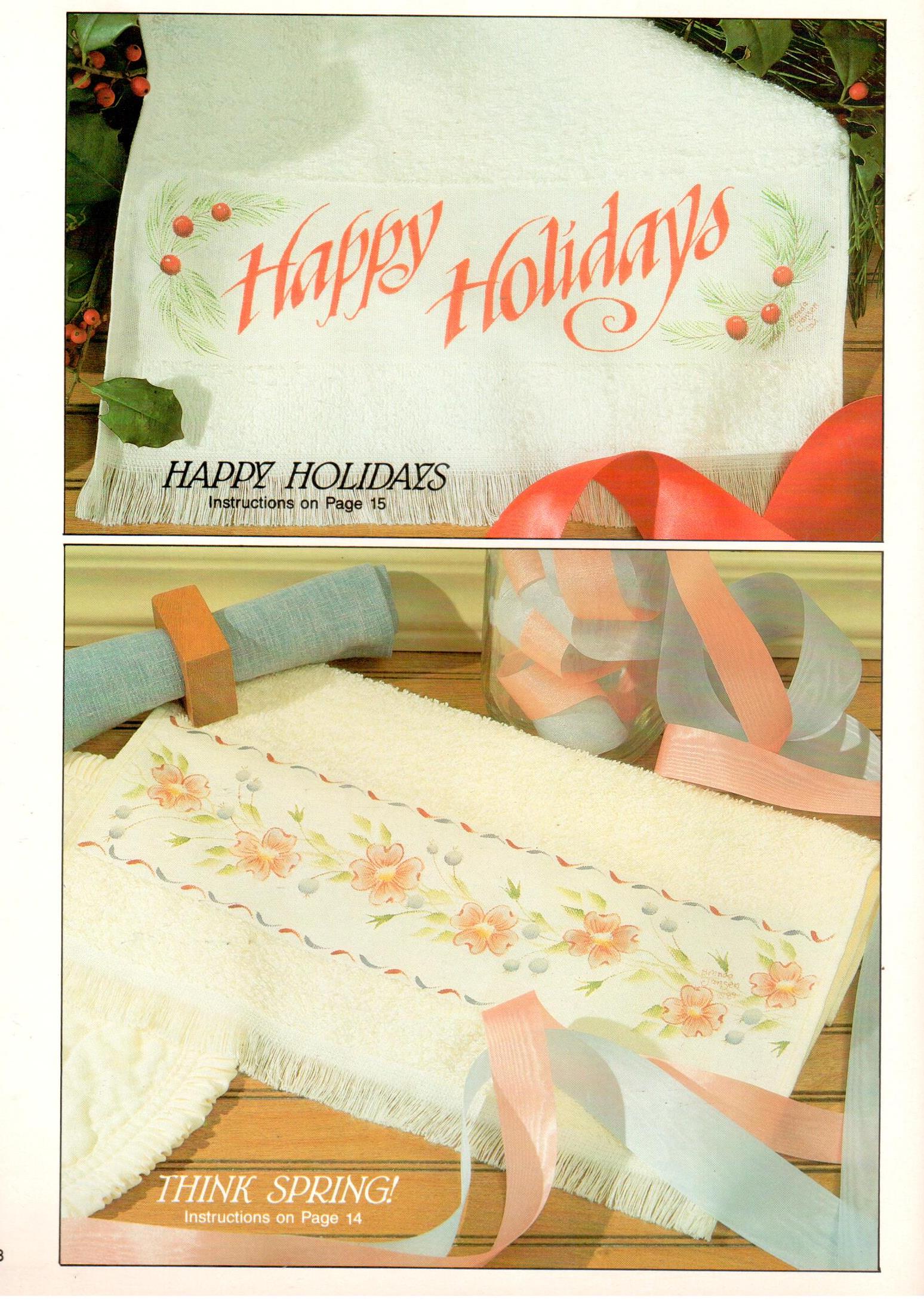 Painted & Pretty Hand Towels - Brenda Jansen - OOP