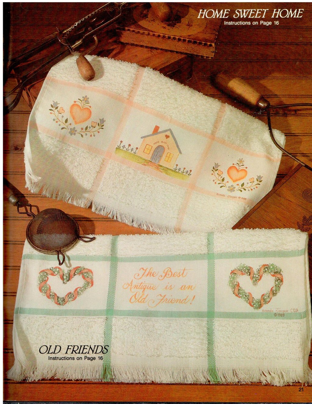 Painted & Pretty Hand Towels - Brenda Jansen - OOP