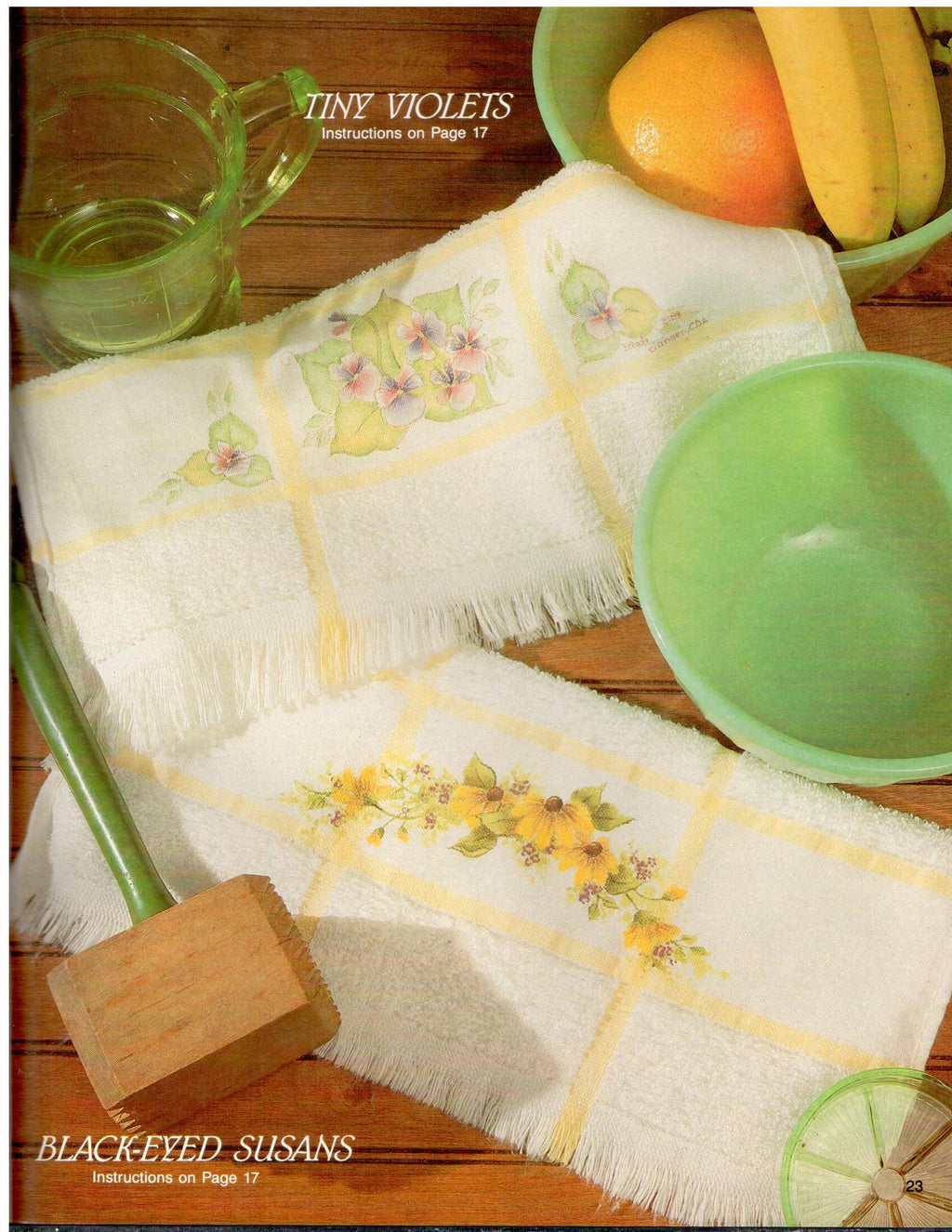 Painted & Pretty Hand Towels - Brenda Jansen - OOP