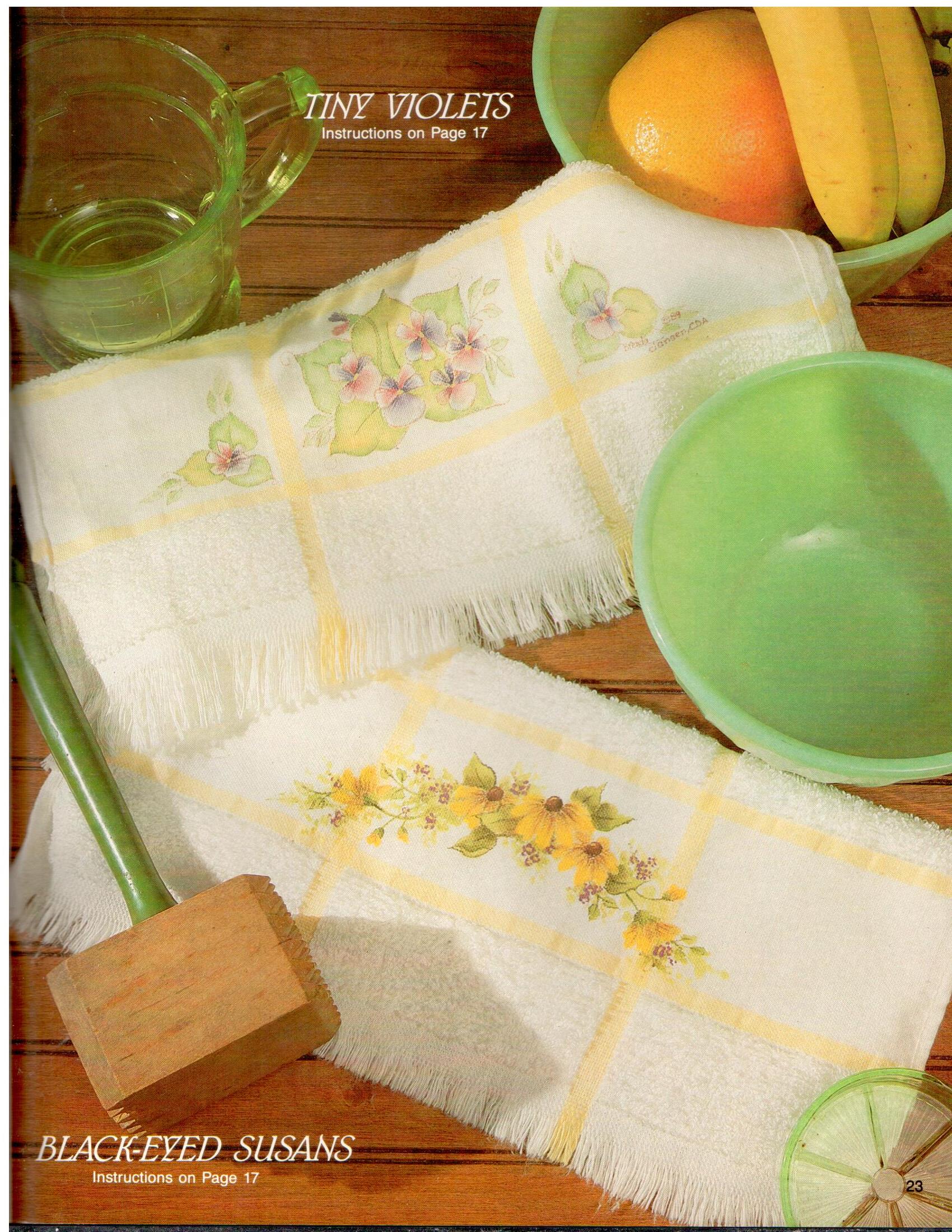 Painted & Pretty Hand Towels - Brenda Jansen - OOP