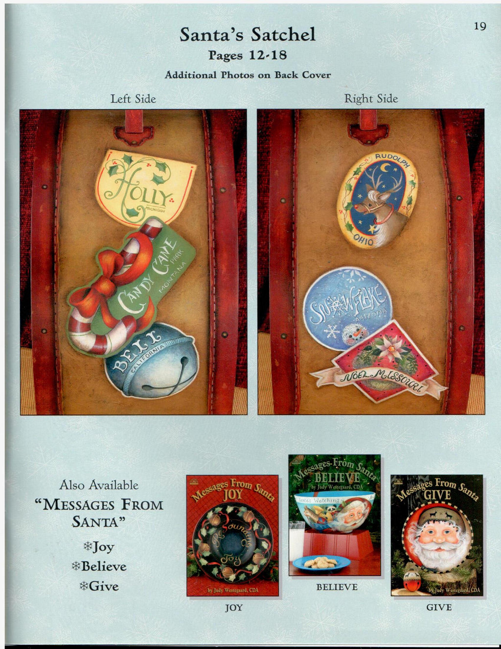 Messages From Santa PEACE & GOODWILL - Judy Westegaard - OOP