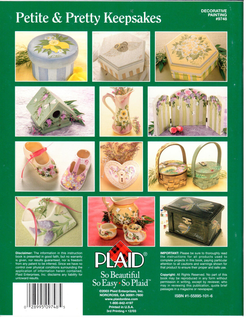 One Stroke Petite and Pretty Keepsakes - Donna Dewberry - OOP