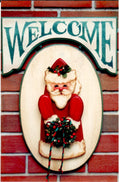 Santa Seasonal Sign - Julie White