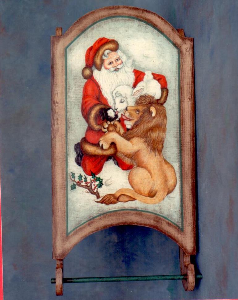 Santa with Lamb - Janette Bullman
