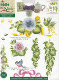 CLEARANCE:  Plaid One Stroke Handpainted Look Decals 1056 Ivy & Roses