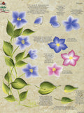 CLEARANCE:  Plaid One Stroke Worksheet 1005B Periwinkle/Trumpet - Donna Dewberry