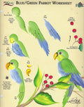 CLEARANCE: Plaid One Stroke Worksheet Blue/Green Parrot