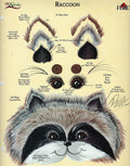 CLEARANCE: Plaid One Stroke Worksheet Raccoons