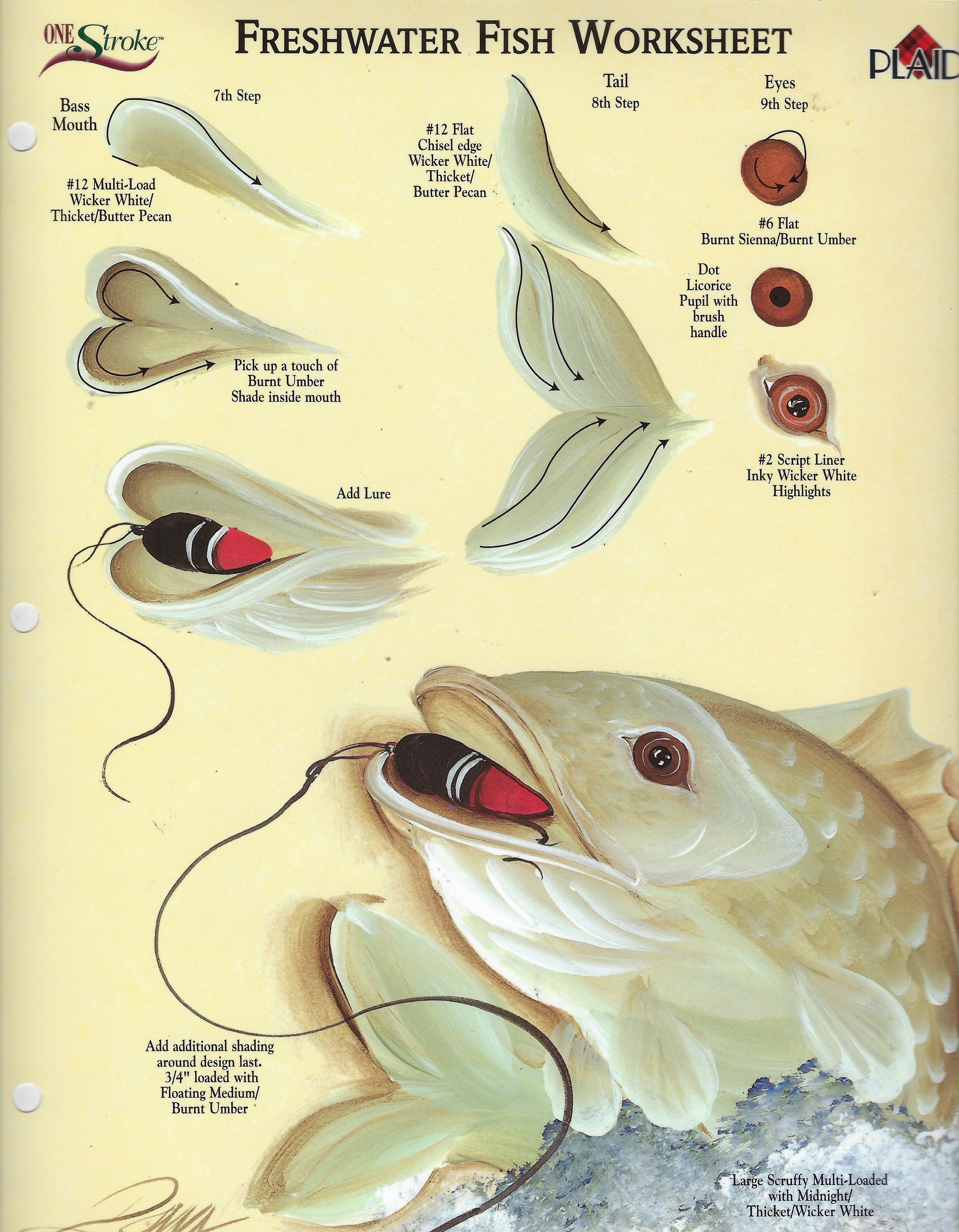 CLEARANCE: Plaid One Stroke Worksheet Fresh Water Fish