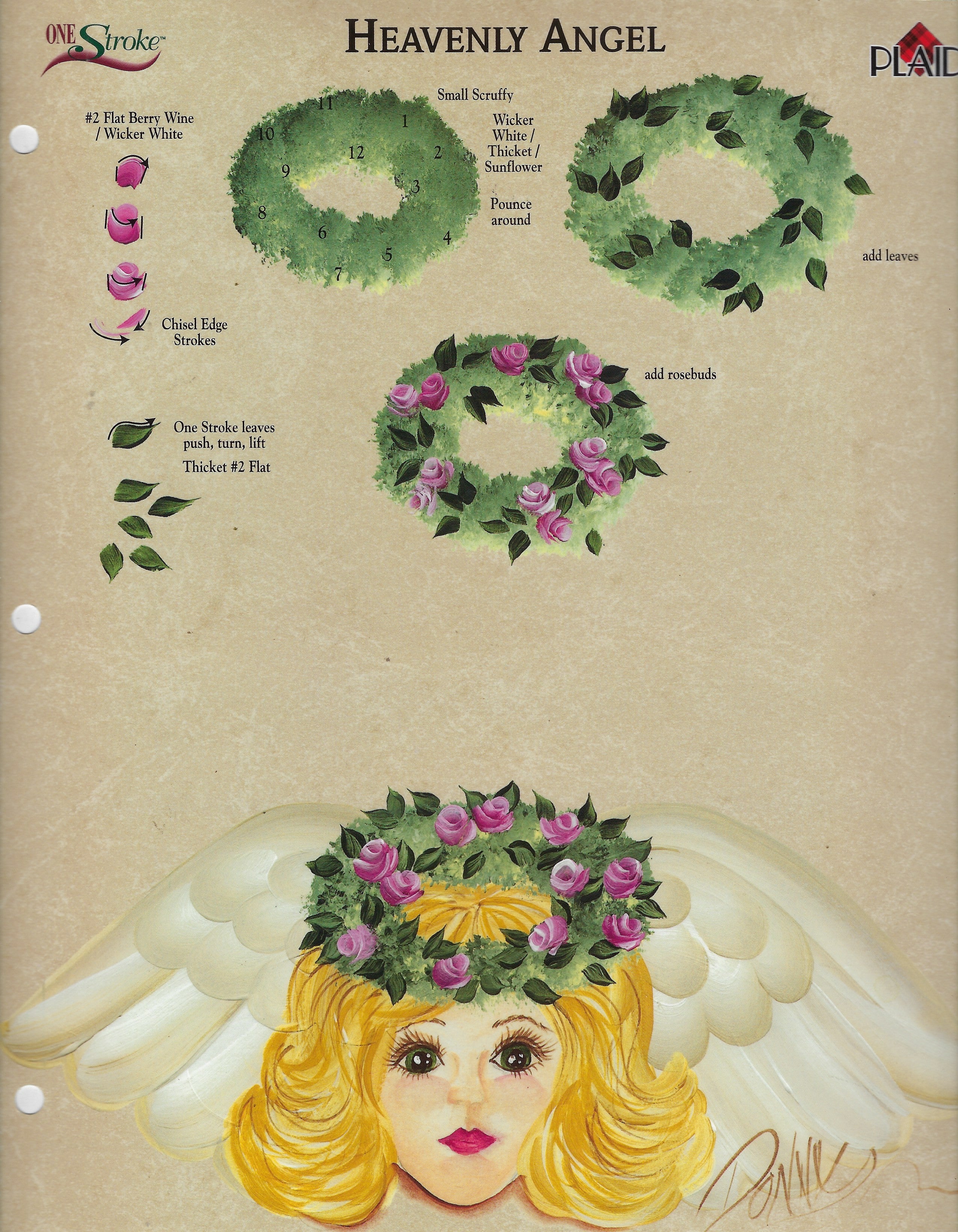 CLEARANCE: Plaid One Stroke Worksheet Heavenly Angel