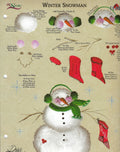 CLEARANCE: Plaid One Stroke Worksheet Winter Snowman