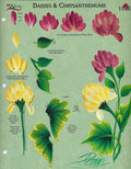 CLEARANCE: Plaid One Stroke Worksheet Daises & Chrysanthemums