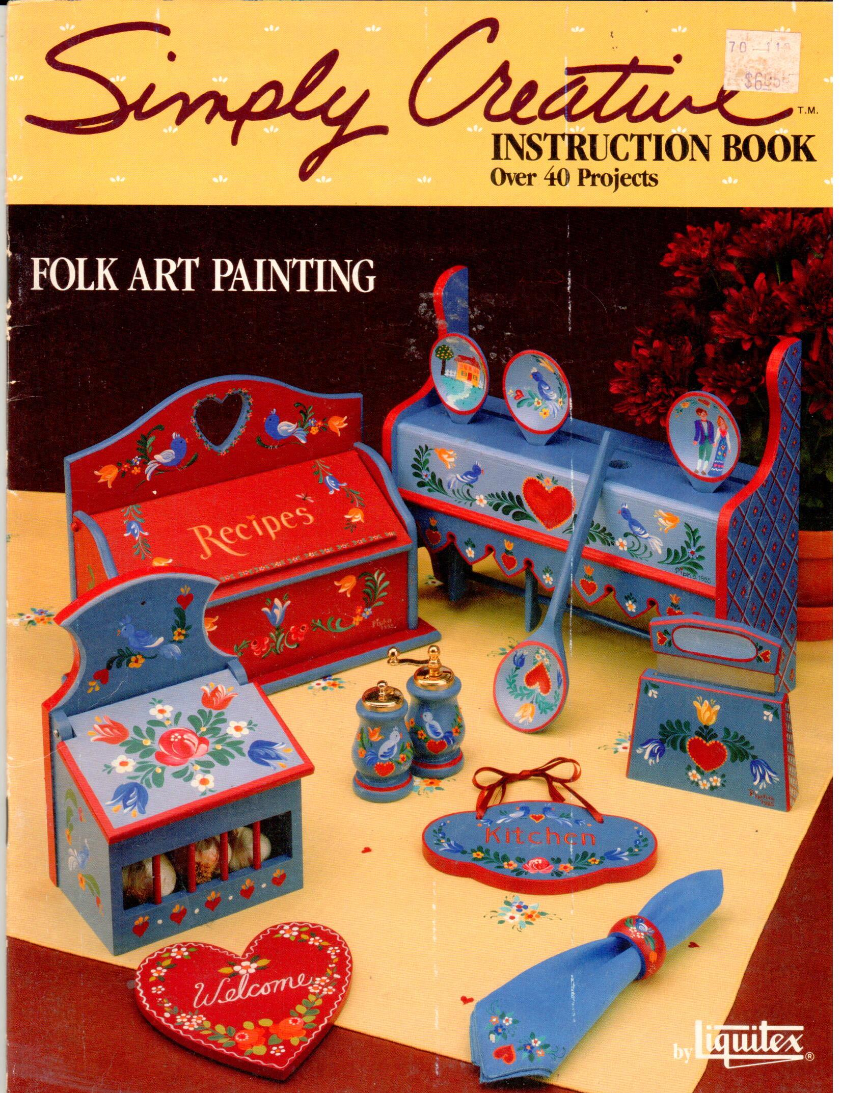 CLEARANCE: Simply Creative Instruction Book Folk Art Painting - Multi-Author
