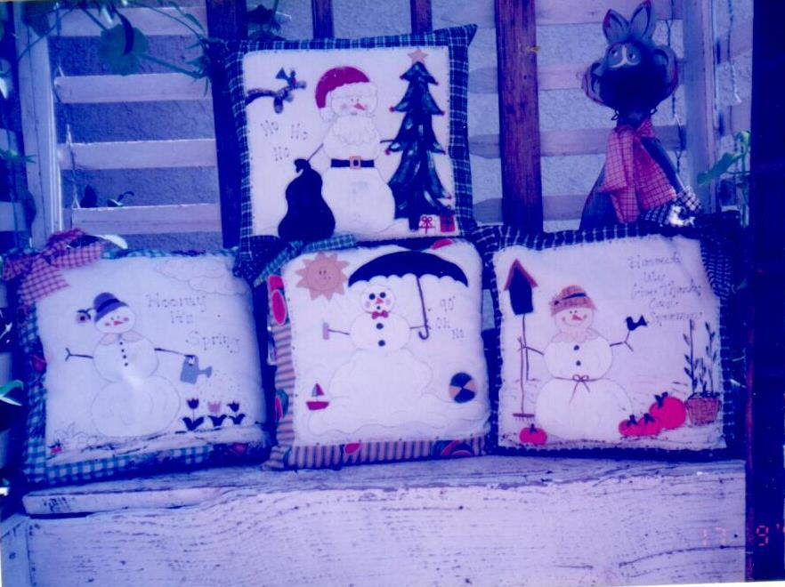 Snowmen for Every Season Pillows - A Little Bit of Country