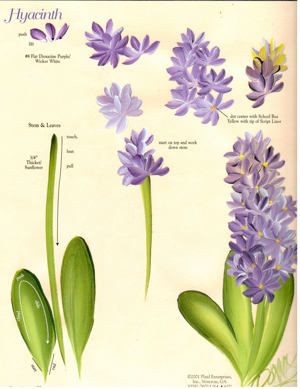CLEARANCE: One Stroke Worksheet Water Lily & Hyacinth - Donna Dewberry