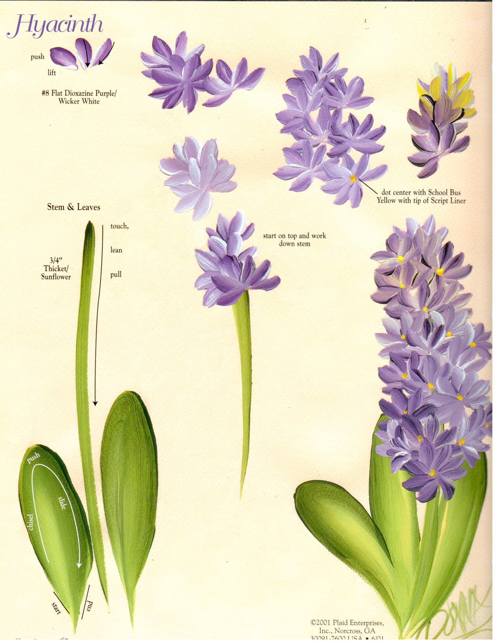 CLEARANCE: One Stroke Worksheet Water Lily & Hyacinth - Donna Dewberry